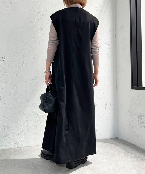 apres jour mignon（アプレジュールミニョン）の「ジップ付きワンピース【ZOZOTOWN限定アイテム】（ワンピース・レディース・ダークブラウン/カーキ/ブラック・X-LARGE/フリー）」の10枚目の写真