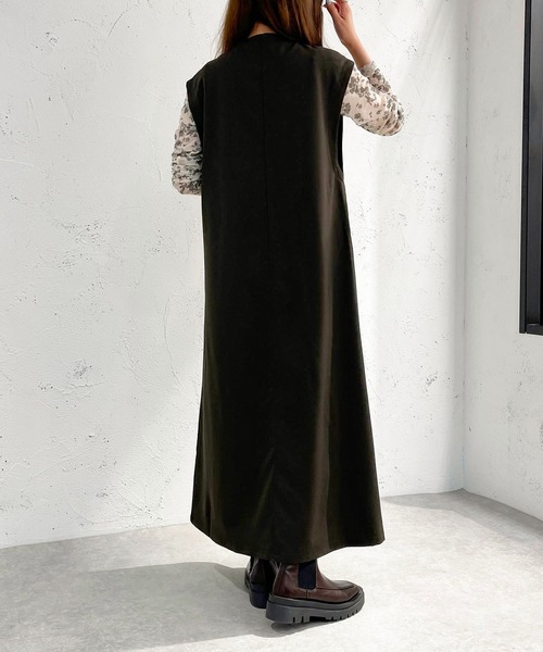 apres jour mignon（アプレジュールミニョン）の「ジップ付きワンピース【ZOZOTOWN限定アイテム】（ワンピース・レディース・ダークブラウン/カーキ/ブラック・X-LARGE/フリー）」の16枚目の写真