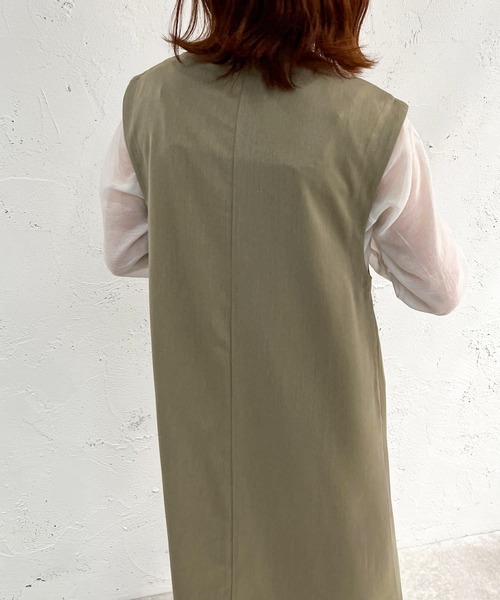 apres jour mignon（アプレジュールミニョン）の「ジップ付きワンピース【ZOZOTOWN限定アイテム】（ワンピース・レディース・ダークブラウン/カーキ/ブラック・X-LARGE/フリー）」の18枚目の写真