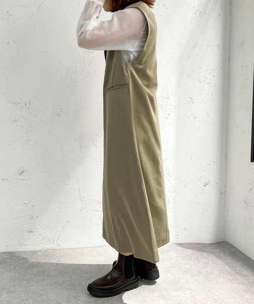 apres jour mignon（アプレジュールミニョン）の「ジップ付きワンピース【ZOZOTOWN限定アイテム】（ワンピース・レディース・ダークブラウン/カーキ/ブラック・X-LARGE/フリー）」の21枚目の写真