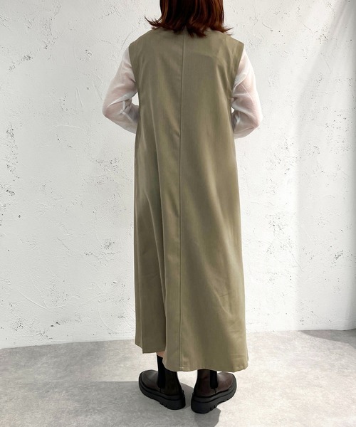 apres jour mignon（アプレジュールミニョン）の「ジップ付きワンピース【ZOZOTOWN限定アイテム】（ワンピース・レディース・ダークブラウン/カーキ/ブラック・X-LARGE/フリー）」の22枚目の写真