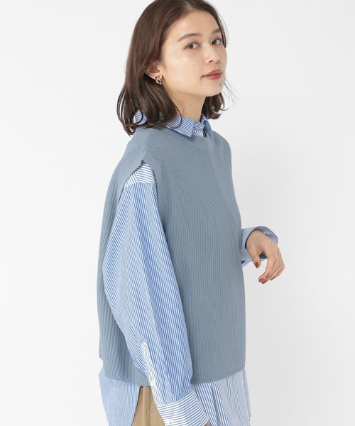 studio CLIP（スタディオクリップ）の「12ゲージ後ろリボンニット