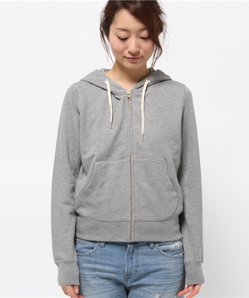 earth music&ecology（アースミュージックアンドエコロジー）の「【パーカーパーカー！】軽量パーカーカラフル（パーカー・レディース・ライトグレー/ブルー/ネイビー/イエロー/ピンク/アイボリー・MEDIUM/SMALL）」の7枚目の写真