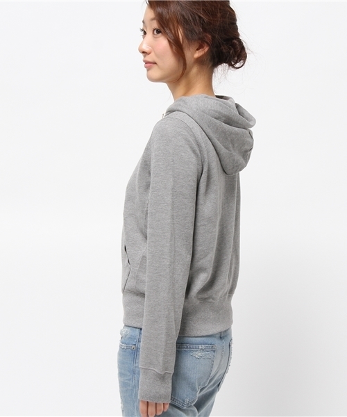 earth music&ecology（アースミュージックアンドエコロジー）の「【パーカーパーカー！】軽量パーカーカラフル（パーカー・レディース・ライトグレー/ブルー/ネイビー/イエロー/ピンク/アイボリー・MEDIUM/SMALL）」の8枚目の写真