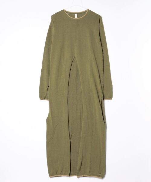 k3&co.（ケイスリーアンドコー）の「KNIT OP（ワンピース・レディース・ベージュ/ダークグレー/オリーブ・ONE SIZE）」の3枚目の写真
