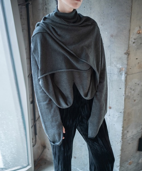 k3&co.（ケイスリーアンドコー）の「KNIT OP（ワンピース・レディース・ベージュ/ダークグレー/オリーブ・ONE SIZE）」の17枚目の写真