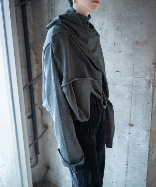 k3&co.（ケイスリーアンドコー）の「KNIT OP（ワンピース・レディース・ベージュ/ダークグレー/オリーブ・ONE SIZE）」の18枚目の写真