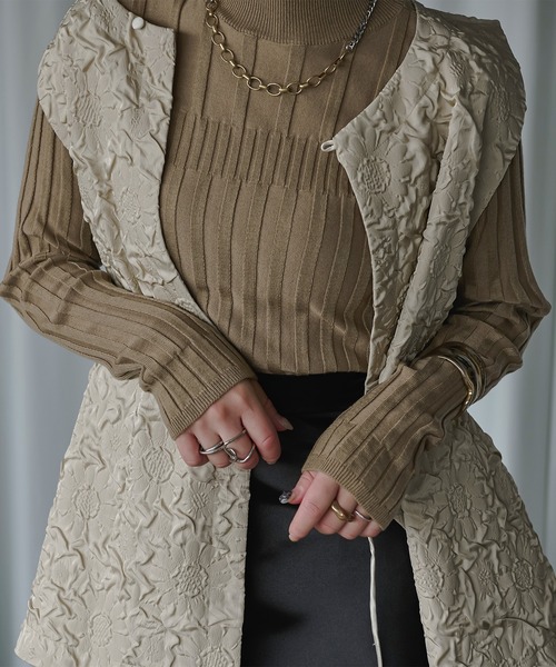 Ezick（エジック）の「イレリブハイネックカラーニット（ニット/セーター・レディース・ブラック/モカ/パープル/ピンク/ブラウン系/ブルー系/ネイビー系・FREE）」の15枚目の写真