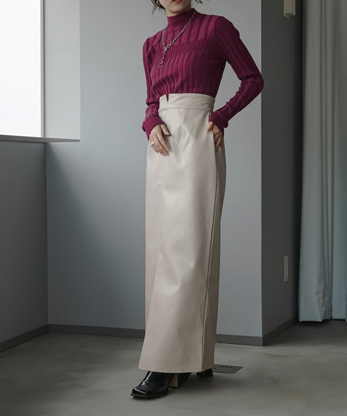 Ezick（エジック）の「イレリブハイネックカラーニット（ニット/セーター・レディース・ブラック/モカ/パープル/ピンク/ブラウン系/ブルー系/ネイビー系・FREE）」の17枚目の写真