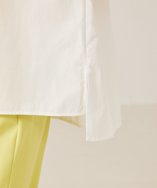 abahouse mavie(アバハウスマヴィ)の「袖ギャザースタンドカラーブラウス(シャツ/ブラウス・レディース・ホワイト/ブラック/ブラウン/マスタード・フリー)」の10枚目の写真