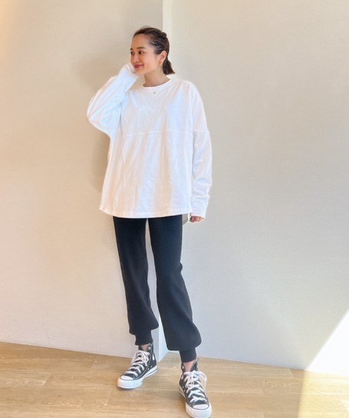 Vicente（ヴィセンテ）の「Back print long tee（Tシャツ/カットソー・レディース・ホワイト/ブラック/ブラウン・FREE）」の5枚目の写真