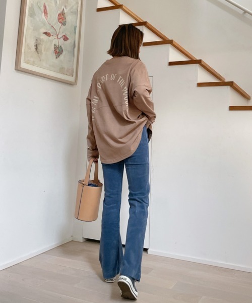 Vicente（ヴィセンテ）の「Back print long tee（Tシャツ/カットソー・レディース・ホワイト/ブラック/ブラウン・FREE）」の9枚目の写真