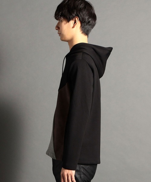 HIDEAWAYS NICOLE（ハイダウェイニコル）の「異素材コンビプルオーバーパーカ（パーカー・メンズ・ブラック/グレー/その他/オフホワイト・MEDIUM/LARGE/X-LARGE）」の12枚目の写真