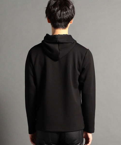HIDEAWAYS NICOLE（ハイダウェイニコル）の「異素材コンビプルオーバーパーカ（パーカー・メンズ・ブラック/グレー/その他/オフホワイト・MEDIUM/LARGE/X-LARGE）」の10枚目の写真