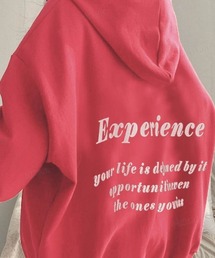 Dalfwin | 2022 AW 秋冬 韓国ファッション パーカー スウェット レディース　Experienceレタリングフーディー オーバーサイズ ビッグシルエット(パーカー)