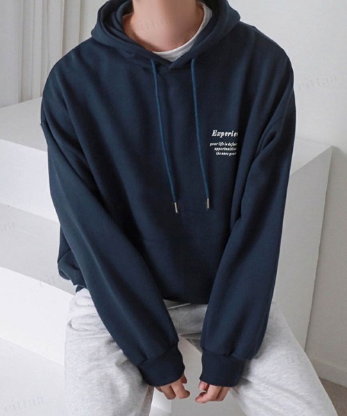 Dalfwin(ダールフィン)の「Experienceレタリングオーバーサイズフーディーパーカー(パーカー・レディース・ブラック/コーラルピンク/ネイビー・FREE)」の17枚目の写真