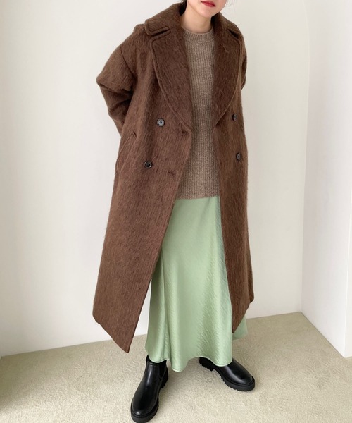 LOWRYS FARM（ローリーズファーム）の「シャギーコート　123220（チェスターコート・レディース・ネイビー/ブラウン・FREE）」の20枚目の写真