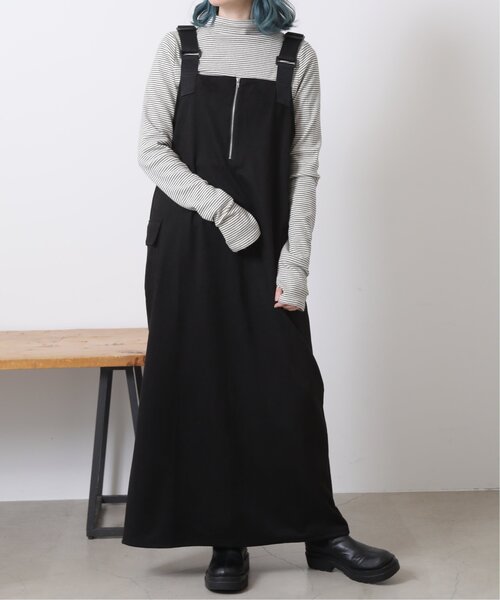 RAY CASSIN（レイカズン）の「スエードツイルジャンスカ（ジャンパースカート・レディース・マスタード/ブルー/ブラック・FREE）」の2枚目の写真