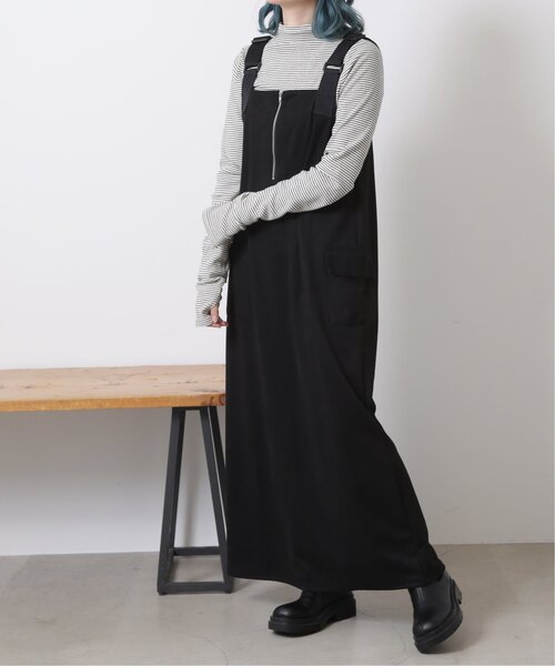 RAY CASSIN（レイカズン）の「スエードツイルジャンスカ（ジャンパースカート・レディース・マスタード/ブルー/ブラック・FREE）」の5枚目の写真