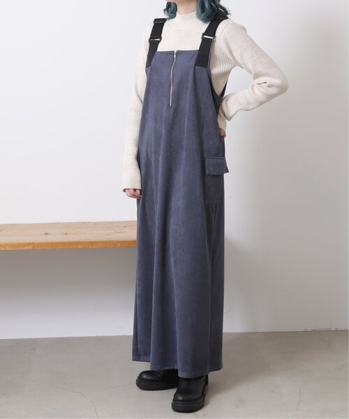 RAY CASSIN（レイカズン）の「スエードツイルジャンスカ（ジャンパースカート・レディース・マスタード/ブルー/ブラック・FREE）」の15枚目の写真