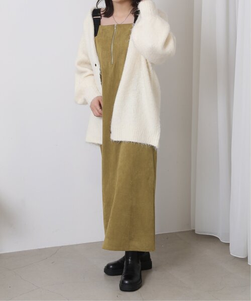 RAY CASSIN（レイカズン）の「スエードツイルジャンスカ（ジャンパースカート・レディース・マスタード/ブルー/ブラック・FREE）」の19枚目の写真