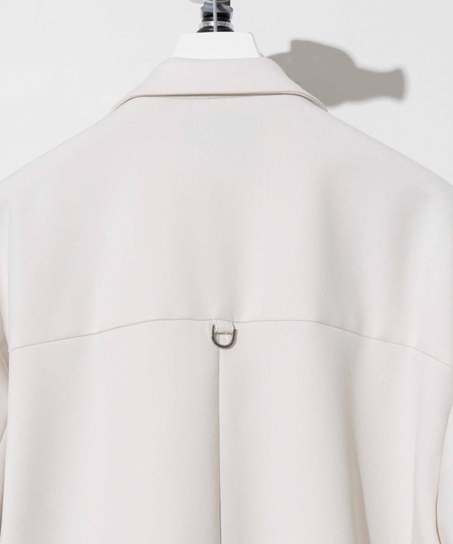 MAISON SPECIAL（メゾンスペシャル）の「《ユニセックスアイテム》プライムオーバーフロントジップミリタリーテーラードジャケット【MAISON SPECIAL/メゾンスペシャル】（ミリタリージャケット・メンズ・ブラック/オフホワイト・2/1）」の16枚目の写真