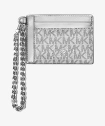 MICHAEL KORS（マイケルコース）の「JET SET CHARM ID チェーン カードホルダー スモール - MKシグネチャー（パスケース）」