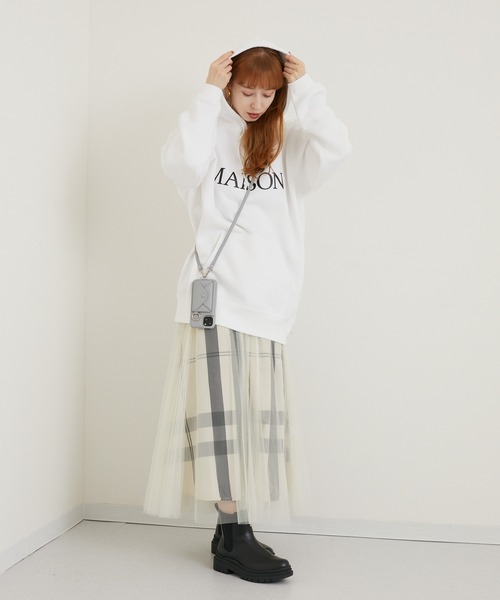 ROSIEE（ロージー）の「ROSIEE マドラスチェックリバーシブルスカート（スカート・レディース・ブラック/アイボリー・FREE）」の3枚目の写真