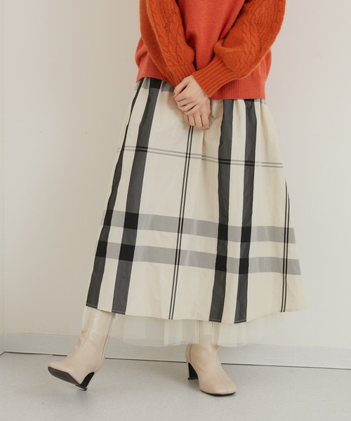 ROSIEE（ロージー）の「ROSIEE マドラスチェックリバーシブルスカート（スカート・レディース・ブラック/アイボリー・FREE）」の18枚目の写真