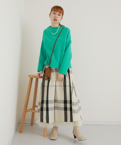 ROSIEE（ロージー）の「ROSIEE マドラスチェックリバーシブルスカート（スカート・レディース・ブラック/アイボリー・FREE）」の5枚目の写真