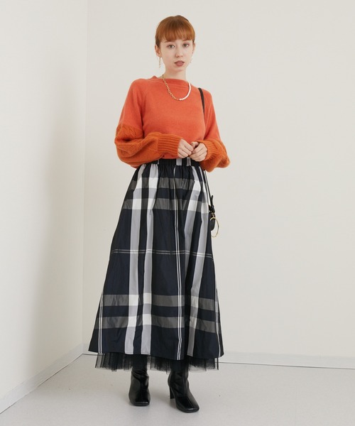 ROSIEE（ロージー）の「ROSIEE マドラスチェックリバーシブルスカート（スカート・レディース・ブラック/アイボリー・FREE）」の21枚目の写真