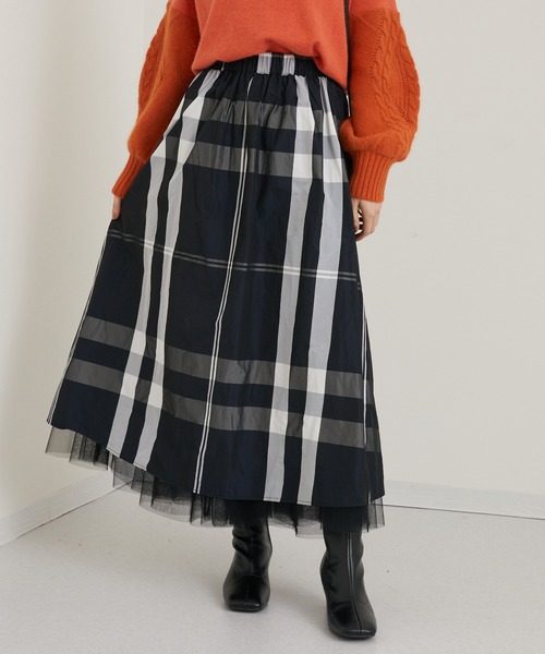 ROSIEE（ロージー）の「ROSIEE マドラスチェックリバーシブルスカート（スカート・レディース・ブラック/アイボリー・FREE）」の22枚目の写真