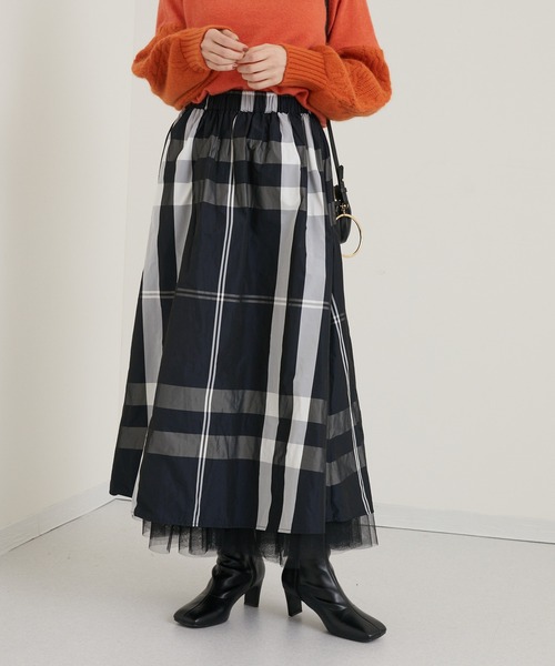 ROSIEE（ロージー）の「ROSIEE マドラスチェックリバーシブルスカート（スカート・レディース・ブラック/アイボリー・FREE）」の12枚目の写真
