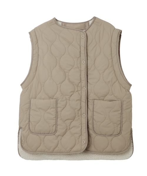 andme（アンドミー）の「4wayキルティングジャケット（ミリタリージャケット・レディース・ブラック/アイボリー/カーキ/ベージュ・M）」の11枚目の写真