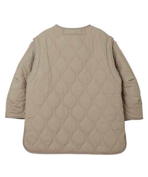 andme（アンドミー）の「4wayキルティングジャケット（ミリタリージャケット・レディース・ブラック/アイボリー/カーキ/ベージュ・M）」の10枚目の写真