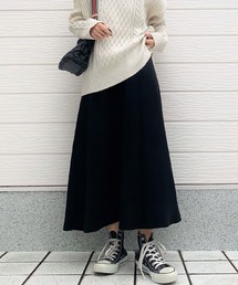 Q | ニットフレアスカート(スカート)