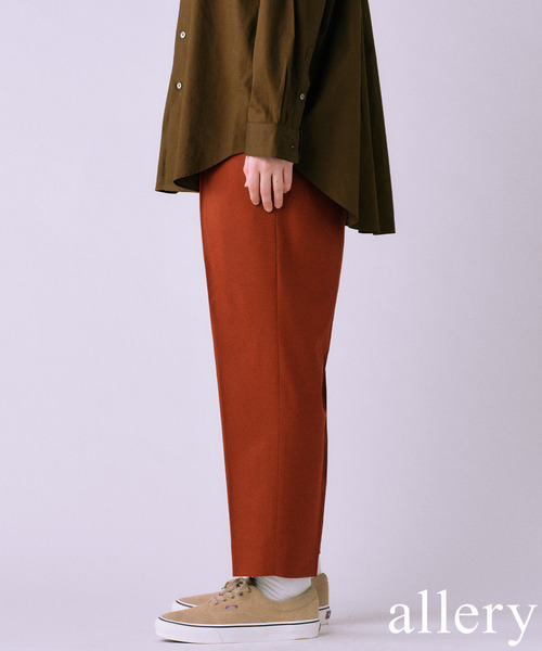 allery(アレリー)の「【allery / アレリ―】Solid Slacks リラックス ”3シルエット展開”(スラックス・メンズ・チャコールグレー/ブラック/ブラウン/オレンジ・MEDIUM/LARGE/SMALL)」の4枚目の写真