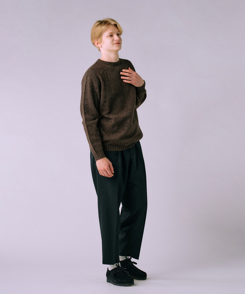 allery(アレリー)の「【allery / アレリ―】Solid Slacks リラックス ”3シルエット展開”(スラックス・メンズ・チャコールグレー/ブラック/ブラウン/オレンジ・MEDIUM/LARGE/SMALL)」の5枚目の写真