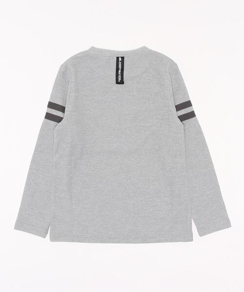 KRIFF MAYER Kid's Collection（クリフメイヤーキッズコレクション）の「マイニチ袖ラインTEE（Tシャツ/カットソー・キッズ・チャコール/カーキ/ブルーグリーン/グレー・120/130/140/150/160/170）」の5枚目の写真