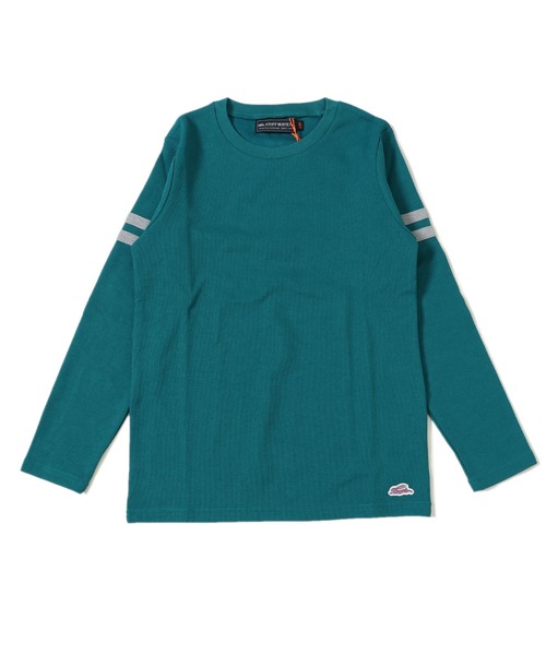 KRIFF MAYER Kid's Collection（クリフメイヤーキッズコレクション）の「マイニチ袖ラインTEE（Tシャツ/カットソー・キッズ・チャコール/カーキ/ブルーグリーン/グレー・120/130/140/150/160/170）」の4枚目の写真