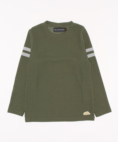 KRIFF MAYER Kid's Collection（クリフメイヤーキッズコレクション）の「マイニチ袖ラインTEE（Tシャツ/カットソー・キッズ・チャコール/カーキ/ブルーグリーン/グレー・120/130/140/150/160/170）」の18枚目の写真