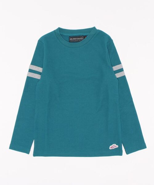 KRIFF MAYER Kid's Collection（クリフメイヤーキッズコレクション）の「マイニチ袖ラインTEE（Tシャツ/カットソー・キッズ・チャコール/カーキ/ブルーグリーン/グレー・120/130/140/150/160/170）」の19枚目の写真