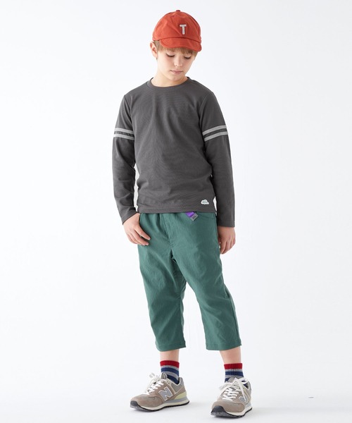 KRIFF MAYER Kid's Collection（クリフメイヤーキッズコレクション）の「マイニチ袖ラインTEE（Tシャツ/カットソー・キッズ・チャコール/カーキ/ブルーグリーン/グレー・120/130/140/150/160/170）」の21枚目の写真