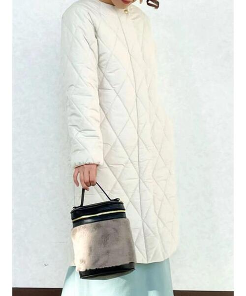 Te chichi TERRASSE（テチチテラス）の「キルティングロングコート（その他アウター・レディース・ネイビー/モカ/オフホワイト・ﾌﾘ-）」の4枚目の写真