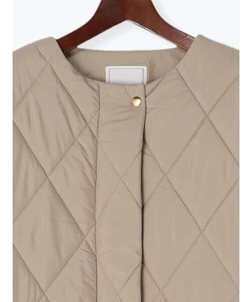 Te chichi TERRASSE（テチチテラス）の「キルティングロングコート（その他アウター・レディース・ネイビー/モカ/オフホワイト・ﾌﾘ-）」の10枚目の写真