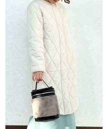 キルティングロングコート