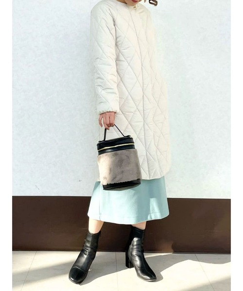 Te chichi TERRASSE（テチチテラス）の「キルティングロングコート（その他アウター・レディース・ネイビー/モカ/オフホワイト・ﾌﾘ-）」の7枚目の写真