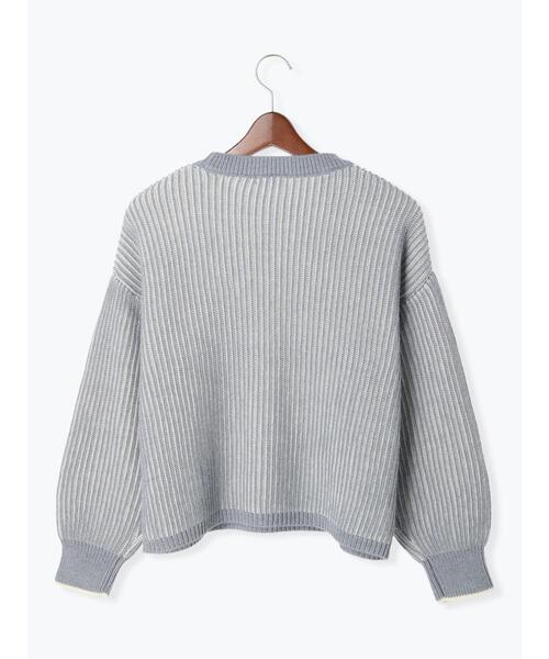 Te chichi TERRASSE（テチチテラス）の「ストライプ編みニット（ニット/セーター・レディース・ベージュ/オフホワイト/ブルー・ﾌﾘ-）」の5枚目の写真