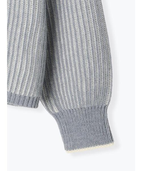 Te chichi TERRASSE（テチチテラス）の「ストライプ編みニット（ニット/セーター・レディース・ベージュ/オフホワイト/ブルー・ﾌﾘ-）」の7枚目の写真