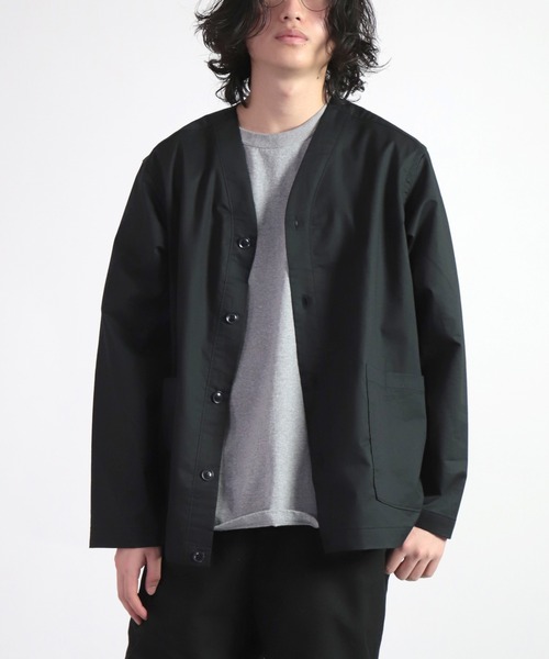 SPELLBOUND（スペルバウンド）の「[SPELLBOUND / スペルバウンド] 60/1ニットライクツイル  カーディガン（カーディガン/ボレロ・メンズ・ベージュ/チャコールグレー/ブラック・2/3）」の2枚目の写真